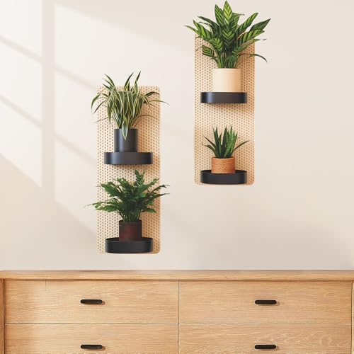 Wandtattoo Pflanzen 2pcs, Realistic Green Topted Pflanze Wandkunst Aufkleber 3D Vinyl Abnehmbare Wandaufkleber für Wohnzimmer Schlafzimmer Badezimmer Küche Büro Dekor von SwirlColor