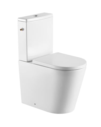 Swiss Aqua Technologies Brevis Wand-WC ohne Rand mit SoftClose-Sitz | Maximale Hygiene und Stoßfestigkeit | Ideal für Ihr modernes Badezimmer | Einfache Reinigung und Wartung | SATBRE031RREXVP von Swiss Aqua Technologies