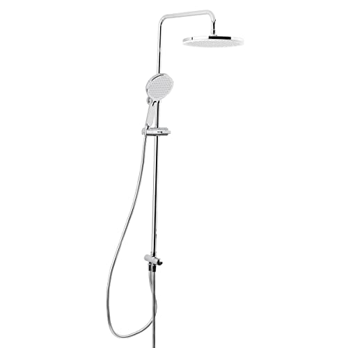 Swiss Aqua Technologies - Duschset, Handbrause mit 3 Strahlarten, Stange mit Schieber, integrierter XXL-Duschkopf, 254 mm, Chrom SATPIPET – SATPIPET von Swiss Aqua Technologies