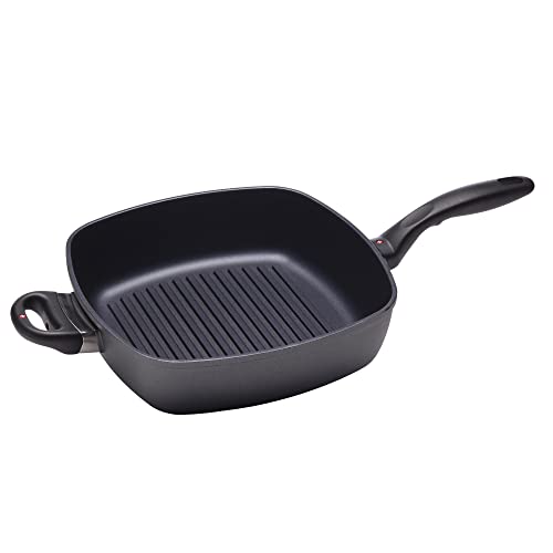 Swiss Diamond HD Classic tiefe quadratische Induktions-Grillpfanne mit Antihaftbeschichtung – 27,9 x 27,9 cm von Swiss Diamond