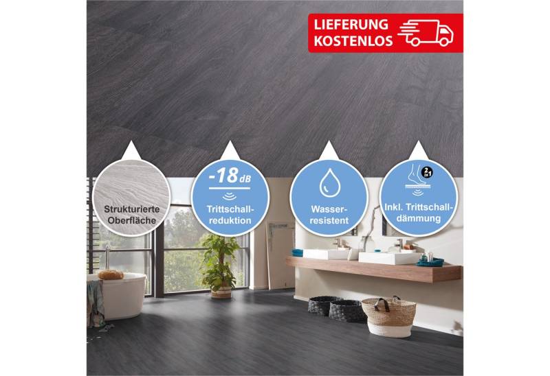 Swiss Edition SPC Designboden Klick-Vinyl Eiche inkl. Trittschalldämmung, Packung mit 2,78 qm, Versandkostenfreie Lieferung, inkl. Trittschalldämmung, Wasserfest und mit Klicksystem Swiss Edition SPC Designboden Klick-Vinyl Eiche inkl. Trittschalldämmung, Packung mit 2,78 qm, Versandkostenfreie Lieferung, inkl. Trittschalldämmung, Wasserfest und mit Klicksystem von Swiss Edition SPC