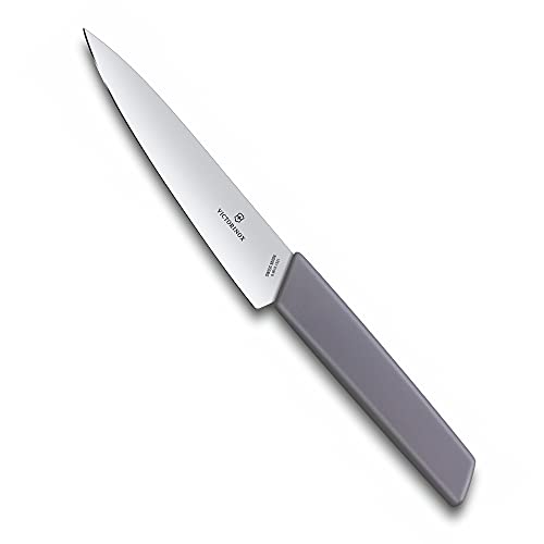 Victorinox, Swiss Modern, Profi Officemesser, Extra Scharfe Klinge, gerader Schliff, 15 cm, Robuster Kunststoffgriff, Rostfreier Stahl, lavendel-lila von Victorinox