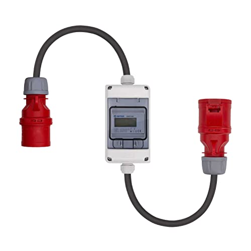 Swissnox Digital Stromzähler Zwischenstecker Box 400V / 32A CEE-Stecker Und Kupplung. Wattmeter Energiezähler Zwischenzähler Starkstromzähler. Made in Germany. IP 44 Swissnox Digital Stromzähler Zwischenstecker Box 400V / 32A CEE-Stecker Und Kupplung. Wattmeter Energiezähler Zwischenzähler Starkstromzähler. Made in Germany. IP 44 von Swissnox