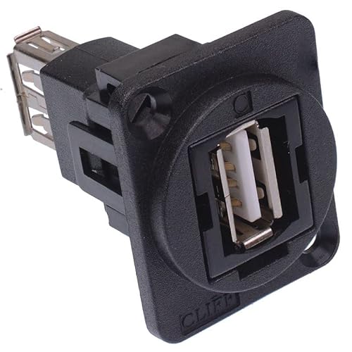 Switch Electronics XLR-Durchführungsstecker USB 2.0 A auf USB 2.0 A CP30208N 3,5 mm Befestigungslöcher kein Löten erforderlich von Switch Electronics
