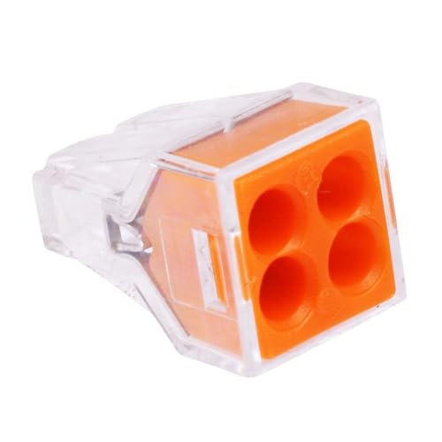 WAGO 773-104 orange 4-fach Steckverbinder 2,5mm² 24A 400V 10 Stück von Switch Electronics