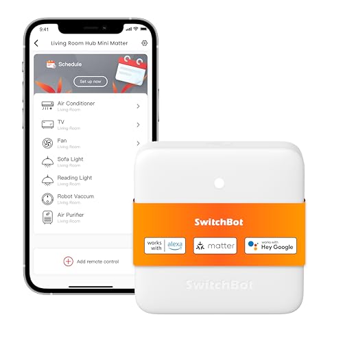 SwitchBot Hub Mini Matter, Intelligenter IR Blaster Hub, Kompatibel mit Alexa/Google Home/Apple Home, Steuert Klimaanlage, IR-Geräte per App oder Sprache, Verbindet SwitchBot Geräte, Nur 2.4GHz WLAN SwitchBot Hub Mini Matter, Intelligenter IR Blaster Hub, Kompatibel mit Alexa/Google Home/Apple Home, Steuert Klimaanlage, IR-Geräte per App oder Sprache, Verbindet SwitchBot Geräte, Nur 2.4GHz WLAN von SwitchBot