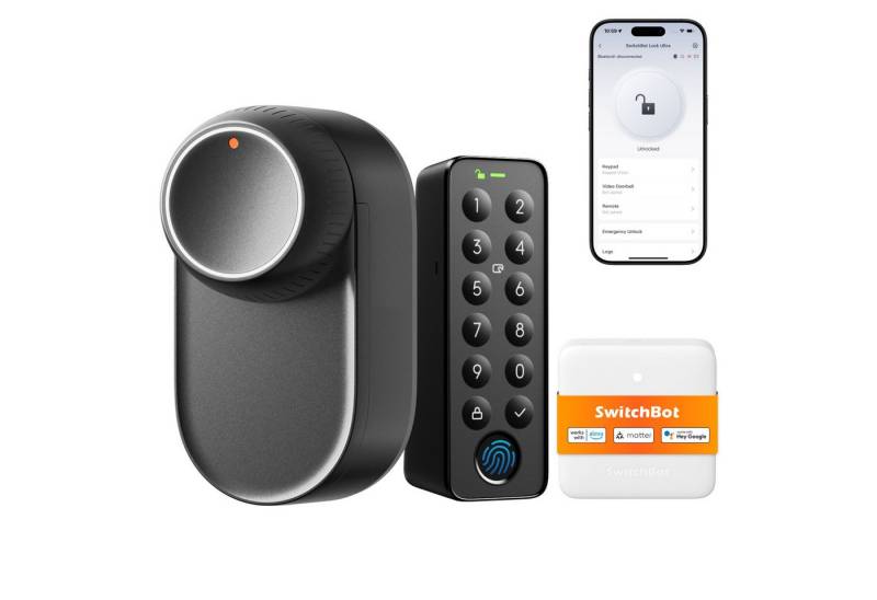 SwitchBot Bundle Ultra Touch - Starter Set – elektronisches Türschloss Smart-Home-Station von SwitchBot