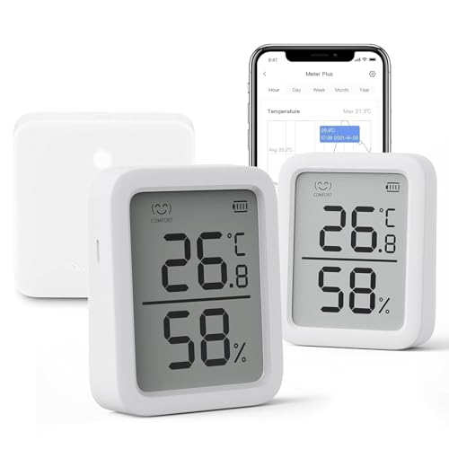 SwitchBot WLAN Hygrometer Thermometer 2 Pack with Hub Mini Matter, Kompatibel mit Alexa, Apple Home, Google Home SwitchBot WLAN Hygrometer Thermometer 2 Pack with Hub Mini Matter, Kompatibel mit Alexa, Apple Home, Google Home von SwitchBot