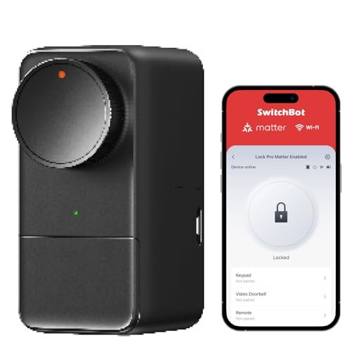 SwitchBot WLAN Smart Lock Pro Mit Aufladbarem Akku, Matter Over WiFi, Elektronisches Türschloss, schnell an deinem vorhandenen Türriegel installiert, unterstützt Apple Home, Alexa, Google Home, IFTTT SwitchBot WLAN Smart Lock Pro Mit Aufladbarem Akku, Matter Over WiFi, Elektronisches Türschloss, schnell an deinem vorhandenen Türriegel installiert, unterstützt Apple Home, Alexa, Google Home, IFTTT von SwitchBot