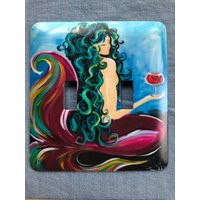 Mermaid Double Metal Schalterplatte von SwitchPlateShack