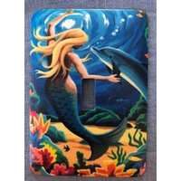Mermaid Single Metal Schalterplatte von SwitchPlateShack