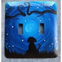 Mond Dogie Double Metal Switchplate von SwitchPlateShack
