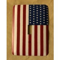Old Glory Single Metal Schalterplatte 5"x3, 5" von SwitchPlateShack