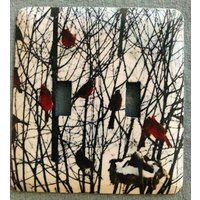 Vögel Im Baum Double Metal Schalter Platte von SwitchPlateShack