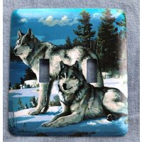 Wolfs Double Metal Schalterplatte von SwitchPlateShack