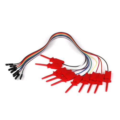 Switian 10 Pcs Test Clamp Draht Haken Test Clip für Logic Analyzer Wire Connector 20cm von Switian