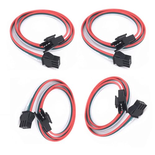 Switian 4 Stück JST SM 3-Pin Steckerkabel Set - Stecker auf Buchse -Verbindungskabel für WS2812B/SK6812 LED Controller, SM3P Kompatibel mit RGB LED Streifen (50cm) Switian 4 Stück JST SM 3-Pin Steckerkabel Set - Stecker auf Buchse -Verbindungskabel für WS2812B/SK6812 LED Controller, SM3P Kompatibel mit RGB LED Streifen (50cm) von Switian