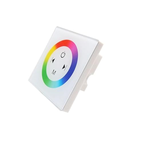Switian RGB LED Controller 4-Pin Touch Panel - 12V/24V 288W Glas-Design Wandschalter | Kapazitiver Touch, Helligkeitsregelung für RGB LED Streifen & Beleuchtung Switian RGB LED Controller 4-Pin Touch Panel - 12V/24V 288W Glas-Design Wandschalter | Kapazitiver Touch, Helligkeitsregelung für RGB LED Streifen & Beleuchtung von Switian