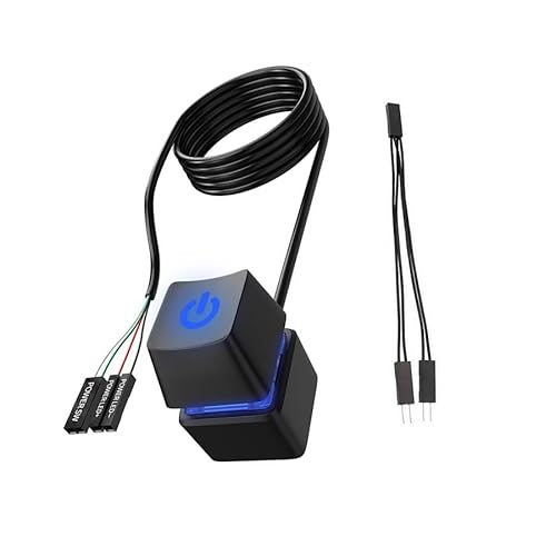 Switian Externer Netzschalter für PC | Mechanischer Desktop Power Button mit Blauem LED-Licht | 1,8m Kabel | Kompatibel mit den meisten Motherboards Switian Externer Netzschalter für PC | Mechanischer Desktop Power Button mit Blauem LED-Licht | 1,8m Kabel | Kompatibel mit den meisten Motherboards von Switian