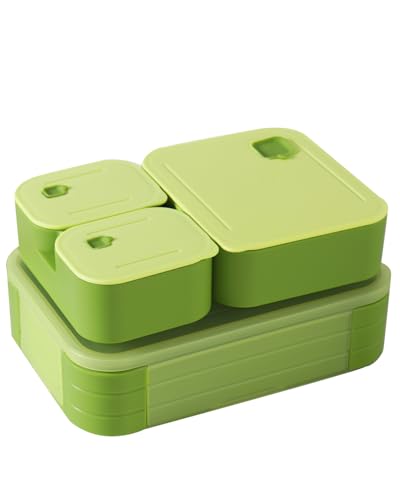 Swkien Brotdose mit Fächern - 1100ml Lunchbox Kinder - Auslaufsichere Brotdose Kinder mit Fächern - 3 in 1 Bento Box Brotbox Schule - Stapelbar Snackbox mit Deckel Jausenbox BPA Frei Swkien Brotdose mit Fächern - 1100ml Lunchbox Kinder - Auslaufsichere Brotdose Kinder mit Fächern - 3 in 1 Bento Box Brotbox Schule - Stapelbar Snackbox mit Deckel Jausenbox BPA Frei von Swkien
