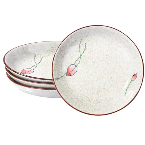 Swlthwen 4 Stück japanische Keramik-Teller, Haushaltsgeschirr Teller (YPL, 20,3 cm) von Swlthwen
