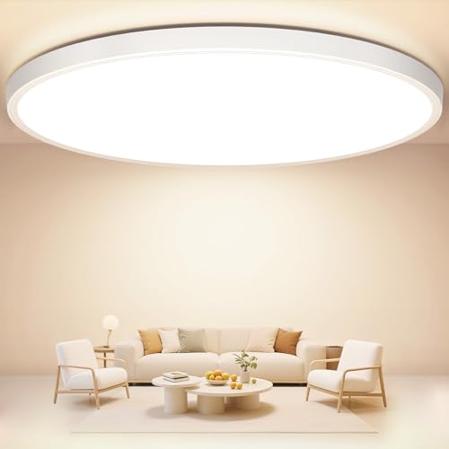 Deckenlampe LED Deckenleuchte Flach Rund, Ø30CM 24W 2400LM Lampe Decke Wohnzimmer Neutralweiß 4000K Ultra Dünn Modern IP44 Badlampe Badezimmerlampe für Schlafzimmer Kinderzimmer Flur Keller Küche Bad von Swoieltr