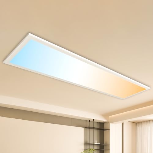 Deckenlampe Led Deckenleuchte Dimmbar Flach - 100x25CM LED Panel Lampe Decke mit Fernbedienung Timer Rechteckig Leuchten 3000K-6500K 30W 2543LM für Wohnzimmer Badezimmer Schlafzimmer Flur Büro küche Deckenlampe Led Deckenleuchte Dimmbar Flach - 100x25CM LED Panel Lampe Decke mit Fernbedienung Timer Rechteckig Leuchten 3000K-6500K 30W 2543LM für Wohnzimmer Badezimmer Schlafzimmer Flur Büro küche von Swoieltr