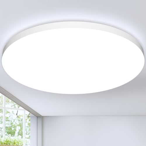 LED Deckenleuchte Flach Deckenlampe Ø37cm 36W,6500K, LED Lampen 3698LM, IP44 Wasserfest Rund Wohnzimmerlampe Decke Schlafzimmer Modern Schlicht Ultra Dünn für Badezimmer/Wohnzimmer/Balkon/Keller/Flur von Swoieltr