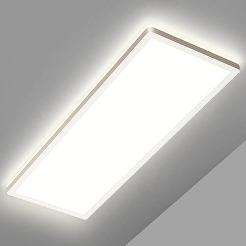 Led Deckenleuchte Dimmbar Deckenlampe Flach, LED Panel Decke Lampen mit Fernbedienung 24W 2500LM 3000K - 6500K Rechteckige Leuchten für Schlafzimmer Badezimmer Wohnzimmer küche Flur Backlight 58x20cm Led Deckenleuchte Dimmbar Deckenlampe Flach, LED Panel Decke Lampen mit Fernbedienung 24W 2500LM 3000K - 6500K Rechteckige Leuchten für Schlafzimmer Badezimmer Wohnzimmer küche Flur Backlight 58x20cm von Swoieltr