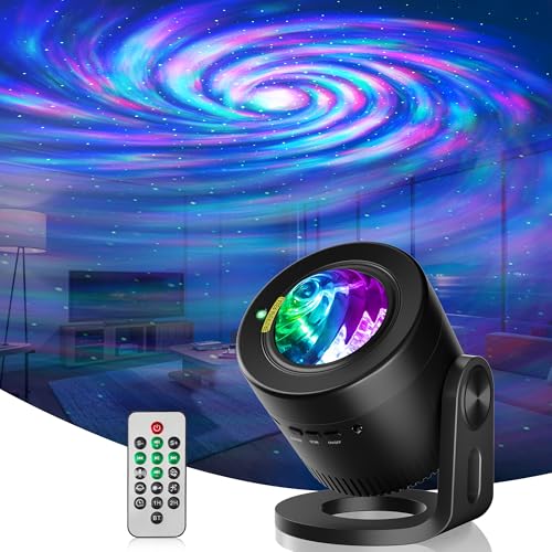 Sternenhimmel Projektor, Galaxy Projektor Fernbedienung Timer Nachtlicht Sternenhimmel Bluetooth LED Sternenhimmel Erwachsense Kinder Star Projector für Party Schlafzimmer, Heimkino (Schwarz) von Swoieltr