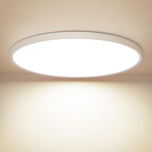 Swoieltr Deckenlampe LED Deckenleuchte Flach Rund, Ø30CM Deckenlampe LED 24W 2600LM 4000K Neutralweiß IP44 Wasserdicht Badezimmer Lampe, Badlampe Decke für Bad Küche Flur Schlafzimmer Keller Swoieltr Deckenlampe LED Deckenleuchte Flach Rund, Ø30CM Deckenlampe LED 24W 2600LM 4000K Neutralweiß IP44 Wasserdicht Badezimmer Lampe, Badlampe Decke für Bad Küche Flur Schlafzimmer Keller von Swoieltr