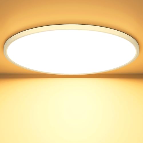 Swoieltr Deckenlampe LED Deckenleuchte Flach Rund, Ø40CM Deckenlampe LED 36W 3600LM 3000K Warmweiß IP44 Wasserdicht Badezimmer Lampe, Badlampe Decke für Bad Küche Flur Schlafzimmer Keller Swoieltr Deckenlampe LED Deckenleuchte Flach Rund, Ø40CM Deckenlampe LED 36W 3600LM 3000K Warmweiß IP44 Wasserdicht Badezimmer Lampe, Badlampe Decke für Bad Küche Flur Schlafzimmer Keller von Swoieltr