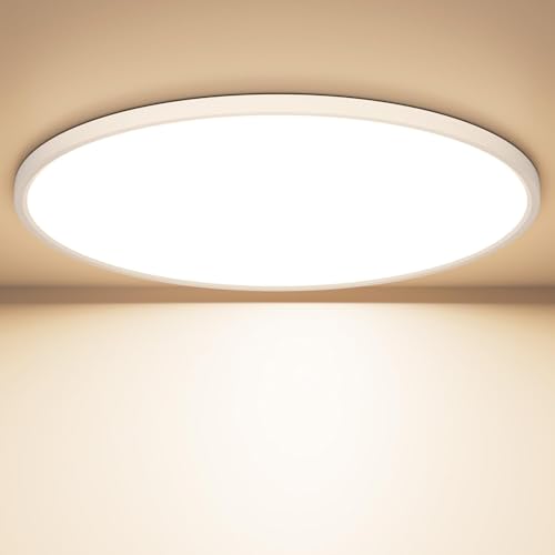 Swoieltr Deckenlampe LED Deckenleuchte Flach Rund, Ø40CM Deckenlampe LED 36W 3600LM 4000K Neutralweiß IP44 Wasserdicht Badezimmer Lampe, Badlampe Decke für Bad Küche Flur Schlafzimmer Keller Swoieltr Deckenlampe LED Deckenleuchte Flach Rund, Ø40CM Deckenlampe LED 36W 3600LM 4000K Neutralweiß IP44 Wasserdicht Badezimmer Lampe, Badlampe Decke für Bad Küche Flur Schlafzimmer Keller von Swoieltr