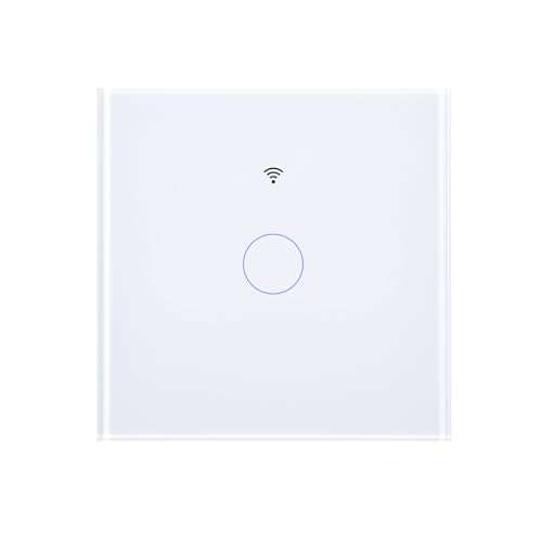 Swokely Matter WiFi Glass Switch Wall Touch Light Switch Glass Panel APP Wireless Remote Control Smart Home Control Countdown Timer Indikator (1 Weg) von Swokely