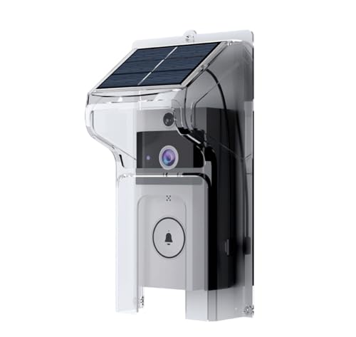 Swokely Regenschutz für Türklingel mit Solarmodul, transparenter Kunststoff-Türklingelschutz, wetterfeste Abdeckung für Video-Türklingeln, einfache Installation für alle Türklingel-Gongmodelle Swokely Regenschutz für Türklingel mit Solarmodul, transparenter Kunststoff-Türklingelschutz, wetterfeste Abdeckung für Video-Türklingeln, einfache Installation für alle Türklingel-Gongmodelle von Swokely