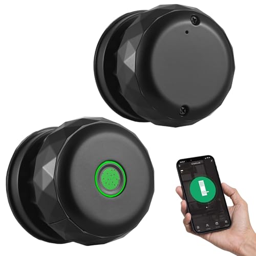 Swokely Smart Lock Schlüsselloses Türschloss mit Fingerabdruck-Türknauf, TY-App-Fernbedienung, BT 3-in-1-Türschloss mit Fingerabdruck/Schlüssel/App für 35–55 mm, Typ-C-Anschluss, Notaufladung von Swokely