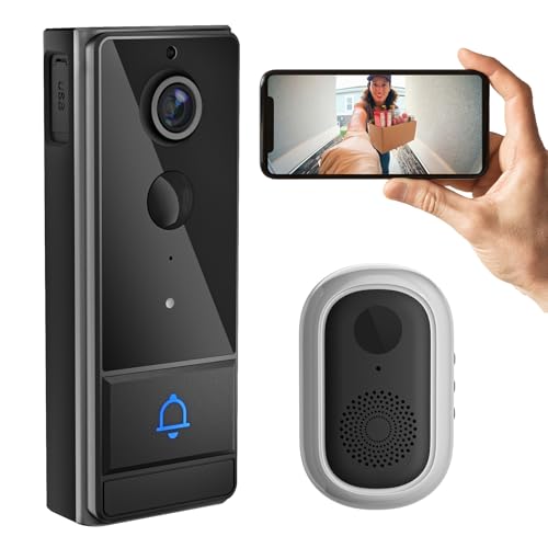 Swokely Smart Smart WiFi Videotürklingelkamera, Drahtlose Türklingel -Video -Intercom mit PIR Wakeup 1280x720 Nachtsicht Zwei Möglichkeiten Audio IP65 Water Proof for Home Security, von Swokely