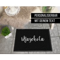 Fußmatte Robust "Schwarz" Mit Familiennamen | Mit Und Ohne Trittrand Wählbar Geschenk Personalisiert Persönlichem Text von SwookDesign