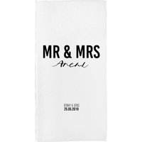Hochzeits-Handtuch "Mr. & Mrs." | Geschenk Zum Valentinstag Zur Hochzeit Personalisiertes Badetuch von SwookDesign