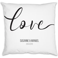 Kirschkernkissen Personalisiert Für Paare - Love Typo von SwookDesign