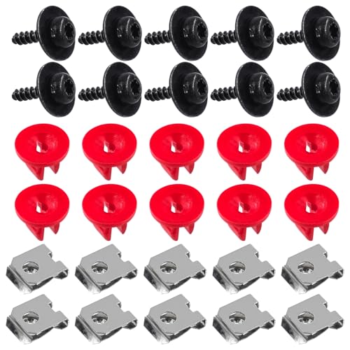 Swpeet 10 Sets Motor Spritzschutz Schutz Undertray Abdeckung Schrauben Bolzen Mutter Clip Kit, Torx Pan Kopf Tapping Schraube, U-Muttern für Ford Escape Focus Transit Connect Edge Fusion Lincoln Swpeet 10 Sets Motor Spritzschutz Schutz Undertray Abdeckung Schrauben Bolzen Mutter Clip Kit, Torx Pan Kopf Tapping Schraube, U-Muttern für Ford Escape Focus Transit Connect Edge Fusion Lincoln von Swpeet
