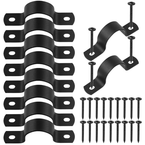 Swpeet 10Pcs 25mm Two Hole U Bracket Clamp with 20Pcs Self-tapping Screws Kit, U-Clamps, Metal Pipe Clamps, Pipe Strap Clamps, Conduit Clamps, Tension Clips for Fixing Pipe or Cable Swpeet 10Pcs 25mm Two Hole U Bracket Clamp with 20Pcs Self-tapping Screws Kit, U-Clamps, Metal Pipe Clamps, Pipe Strap Clamps, Conduit Clamps, Tension Clips for Fixing Pipe or Cable von Swpeet