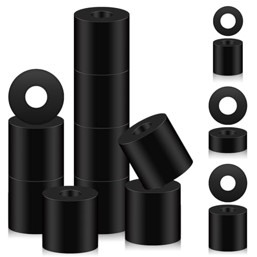 Swpeet 10Pcs Schwarz 1" OD x 3/8" ID x 1" Dicke Multi Purpose Neopren Runde Gummi Abstandshalter von Swpeet