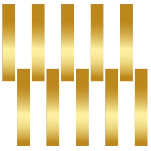 Swpeet 10pcs 0.012 "Dicke Messing Streifen Kit, 6" Länge x 1" Breite Messing Blech Metallplatten Messing Shim Stock für Handwerk DIY Dekoration von Swpeet