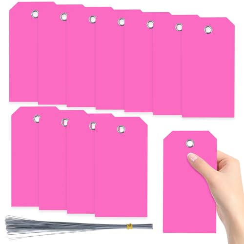 Swpeet 200pcs Pink 6.29 "x3.14" wasserdicht schreibbares Augenloch Kunststoff-Tags mit Drähten Sortiment-Kit, hängende Tags befestigtes Augenloch Blank Tag für die Etikettierung von Gepäck Swpeet 200pcs Pink 6.29 "x3.14" wasserdicht schreibbares Augenloch Kunststoff-Tags mit Drähten Sortiment-Kit, hängende Tags befestigtes Augenloch Blank Tag für die Etikettierung von Gepäck von Swpeet