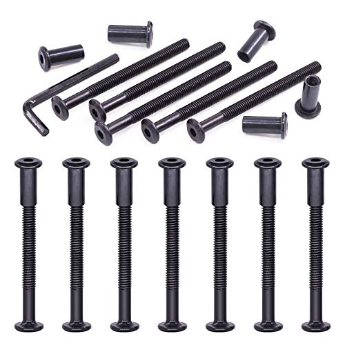 Swpeet 25 Stück M6 x 75 mm Karbonstahl Schwarz InnensechskantSchrauben Zylindermuttern Sortiment Kit mit 1 Inbusschlüssel Schraubenpfosten passend für Möbel gezählte Gürtelschnalle LederBindeschrauben Swpeet 25 Stück M6 x 75 mm Karbonstahl Schwarz InnensechskantSchrauben Zylindermuttern Sortiment Kit mit 1 Inbusschlüssel Schraubenpfosten passend für Möbel gezählte Gürtelschnalle LederBindeschrauben von Swpeet