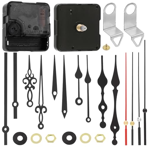 Swpeet 25Pcs 16 mm/0.63 Zoll Silent No Battery Quarz Clock Mechanism Kit einschließlich 11 Uhrwerk Reparaturteile und 14 praktische Verschiedene Zeiger Uhrenteile Ersatz, DIY Wanduhr Reparatur Swpeet 25Pcs 16 mm/0.63 Zoll Silent No Battery Quarz Clock Mechanism Kit einschließlich 11 Uhrwerk Reparaturteile und 14 praktische Verschiedene Zeiger Uhrenteile Ersatz, DIY Wanduhr Reparatur von Swpeet