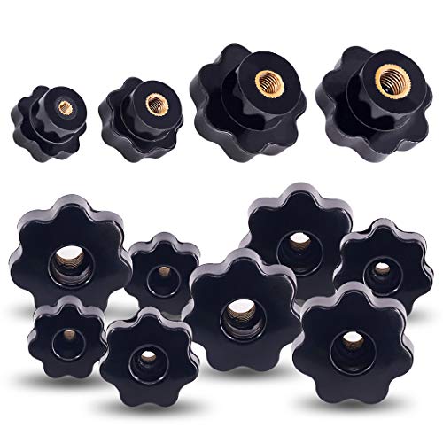 Swpeet 32 Stück M4 M6 M8 M10 7 Sterne Durchgangsloch Knauf Innengewinde Mutter Klemmknopf Griff-Sortiment Kit Sternform Handknöpfe Schwarz Kunststoff Schraubgriff Klemmknopf für mechanische Ausrüstung Swpeet 32 Stück M4 M6 M8 M10 7 Sterne Durchgangsloch Knauf Innengewinde Mutter Klemmknopf Griff-Sortiment Kit Sternform Handknöpfe Schwarz Kunststoff Schraubgriff Klemmknopf für mechanische Ausrüstung von Swpeet