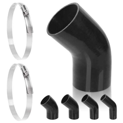 Swpeet 3Pcs 3.5 Inch- 89mm 45 Grad Ellbogen 4-lagy verstärkter Silikonschlauch mit 84-108mm 304 Edelstahl T Bolzen Schlauch Klemme Kit, Automobil Reiner Silikonschlauch für Turbo Ansaugzwischenkühler Swpeet 3Pcs 3.5 Inch- 89mm 45 Grad Ellbogen 4-lagy verstärkter Silikonschlauch mit 84-108mm 304 Edelstahl T Bolzen Schlauch Klemme Kit, Automobil Reiner Silikonschlauch für Turbo Ansaugzwischenkühler von Swpeet