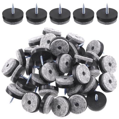 Swpeet 40Pcs 28mm Schwarze Möbel Filz Pads Möbel Gleit Sortiment Kit, rutschfeste Möbel Pads mit verschraubtem Filz Pad Möbel Slider Bodenschutz für hölzerne Beine Füße Swpeet 40Pcs 28mm Schwarze Möbel Filz Pads Möbel Gleit Sortiment Kit, rutschfeste Möbel Pads mit verschraubtem Filz Pad Möbel Slider Bodenschutz für hölzerne Beine Füße von Swpeet
